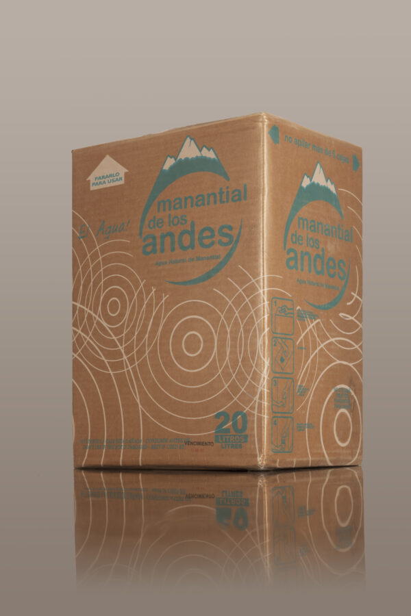 Caja de Agua Mineral Manantial de los Andes 20 Litros Descartable