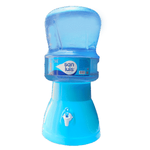 Dispensador de Agua Celeste + Bidón de Agua de Mesa San Luis 20 Litros